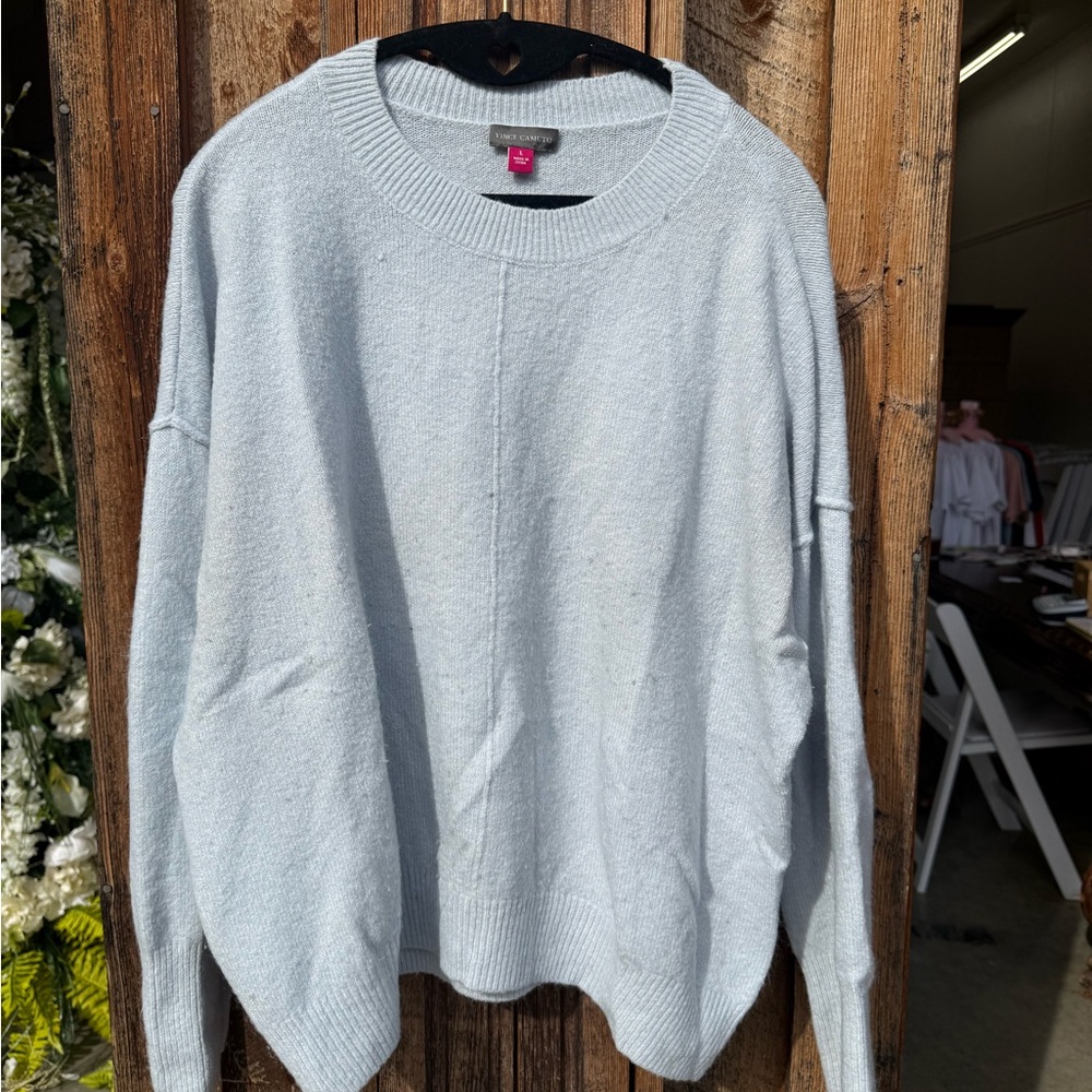 Vince Camuto Women’s Soft Light Blue Crewneck Sweater